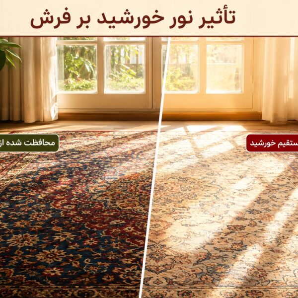چگونه از رنگ‌پریدگی و کاهش عمر فرش جلوگیری کنیم؟